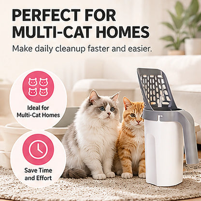 All-in-One Cat Litter Scoop & Waste Bin
