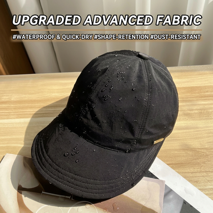 ☀️Face-covering sun hat, UV protection black rubber sun hat,