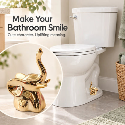 ✨2 Pack Golden Elephant-Shaped Toilet Base Bolt Decorative Cover
