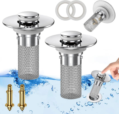 🔩Stainless Steel Anti-Odor Bathroom Sink Stopper