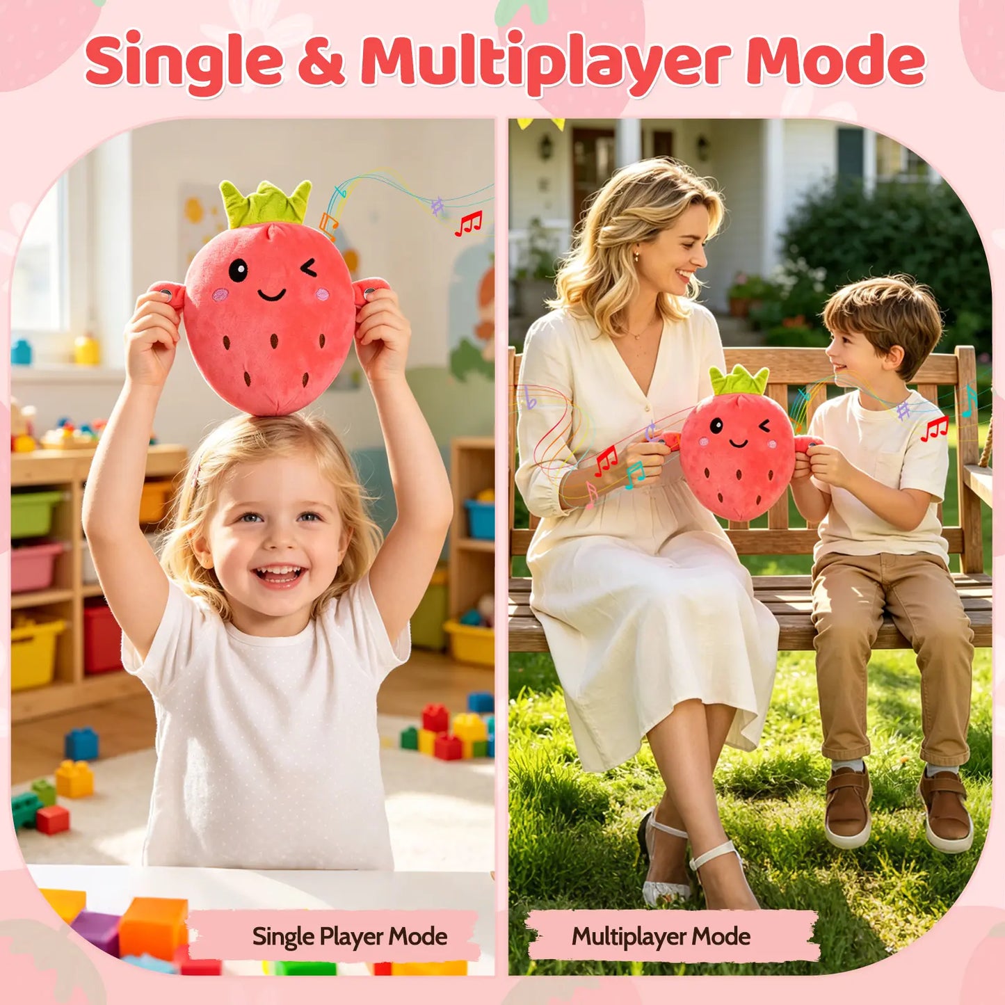 Interactive musical plush toy set