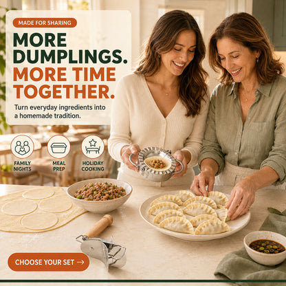 💯 Effortless Dumpling Press & Dough Cutter Kit | Restaurant-Quality at Home 🥟