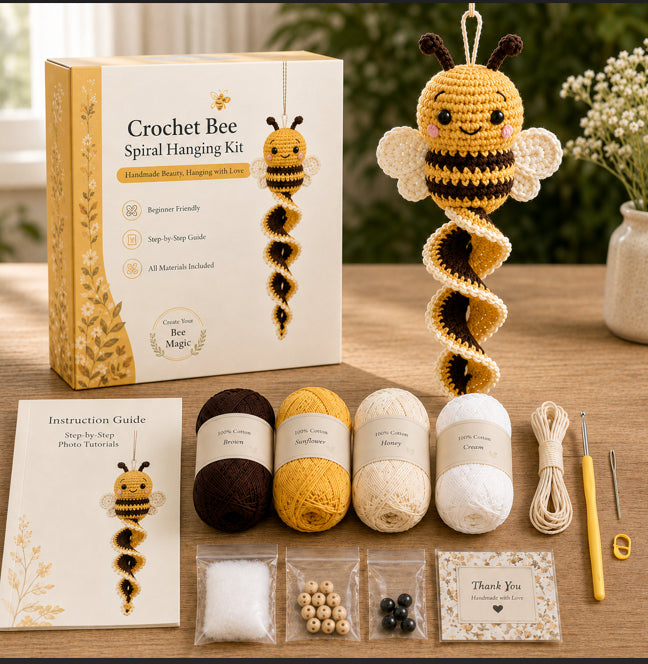 🌿 All-in-One Crochet Animal Hanging Kit | Relaxing & Easy DIY Craft for Beginners 🧶