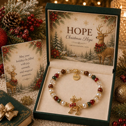 🌟 Festive Santa Claus Beaded Bracelet Gift Box 🎄 — Spread Joy & Blessings This Season! 💖