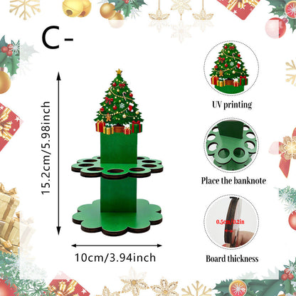 💵 Unique Christmas Wooden Cash Gift Stand – Make Giving Cash Extra Fun & Special! 🎄