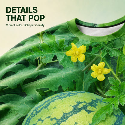 🍉Fun 3D Printed Watermelon Belly T-Shirt – Novel Summer Pattern T-Shirt