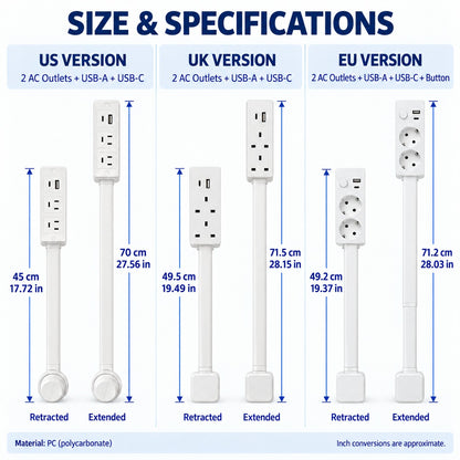 Adjustable Outlet Extender with USB Ports – Bring Hidden Wall Outlets Within Easy Reach 🔌