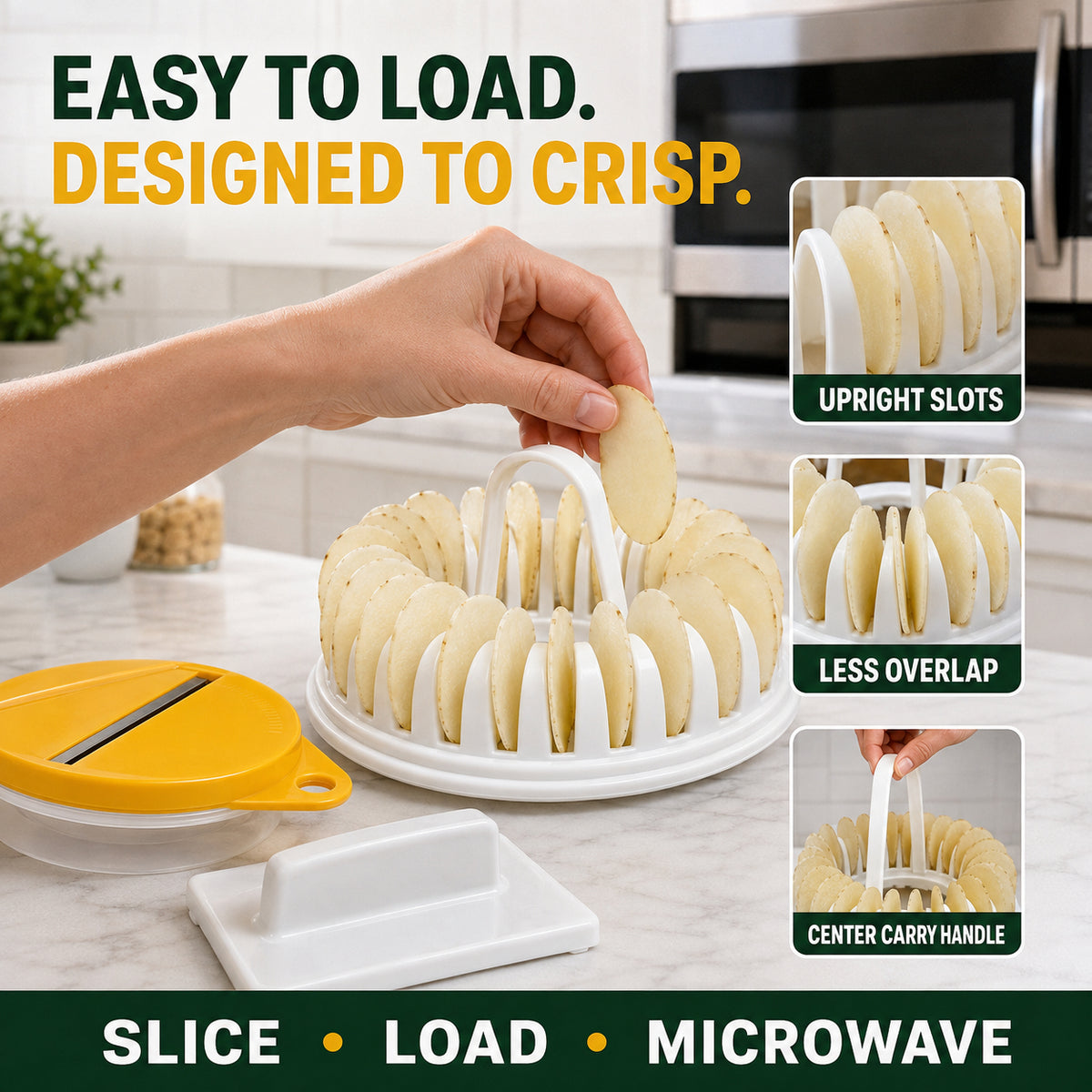🥔 Crispy Chips in Just 5 Minutes — Zero Oil Required! DIY Microwave Potato Chip Maker Set 🍟✨