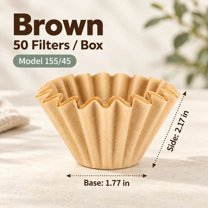 ☕ Basket-Style Paper Coffee Filters – Cleaner Brew & Easy Cleanup ✨