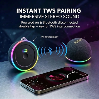 Magnetic Mini Bluetooth Speaker, 2-in-1 Phone Stand