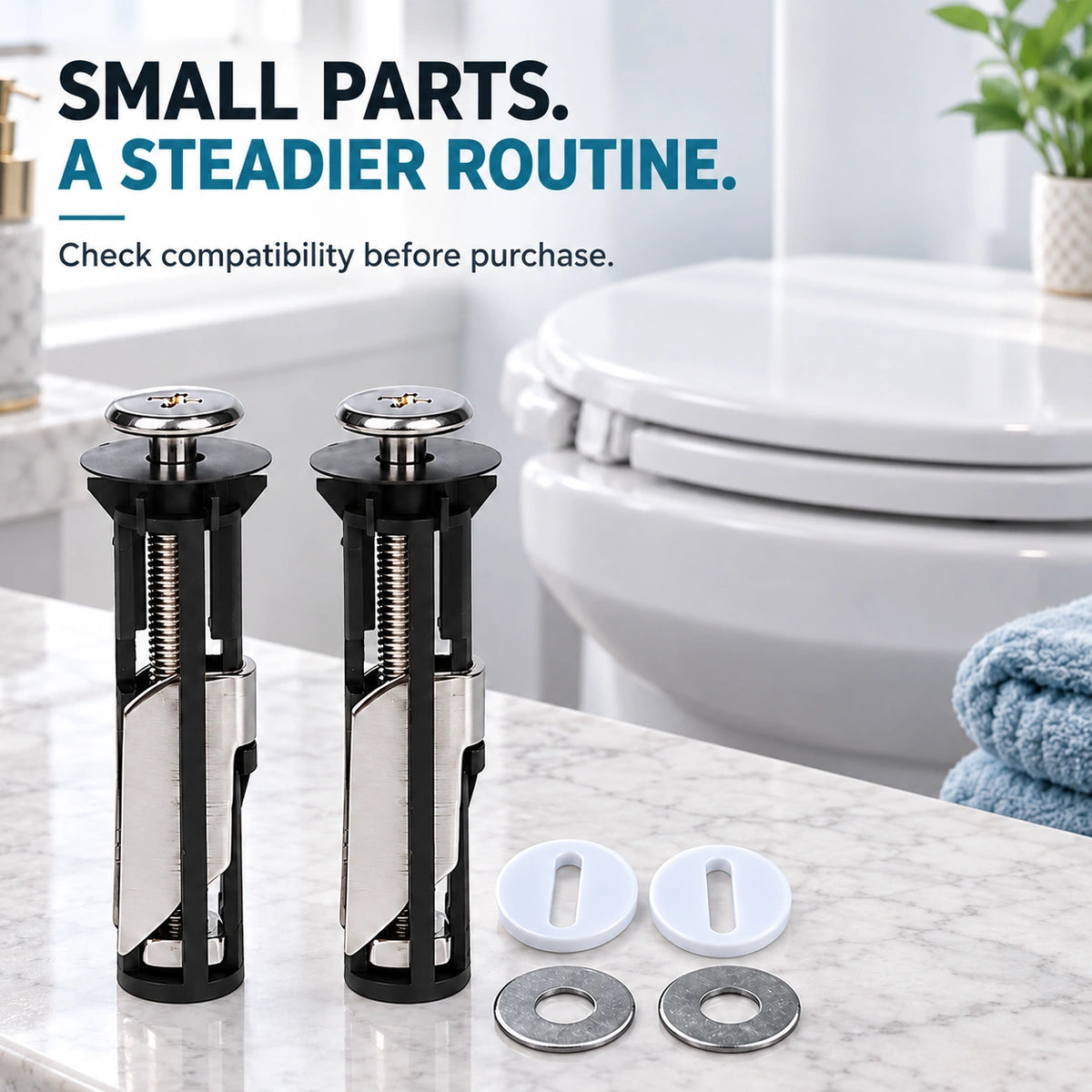 ⚙️Toilet Seat Fixing Kit – Replacement Bolts for a More Secure Seat
