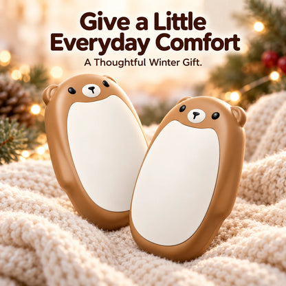 🔋Rechargeable Bear Hand Warmers— Magnetic, 3 Heat Settings & Pocket-Size Design