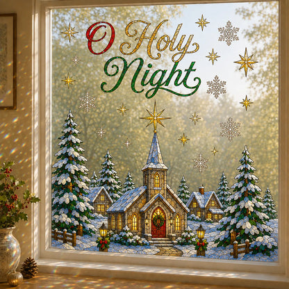 🪟Magical Christmas Scenic Window Clings – Double-Sided Reusable Holiday Glass Stickers