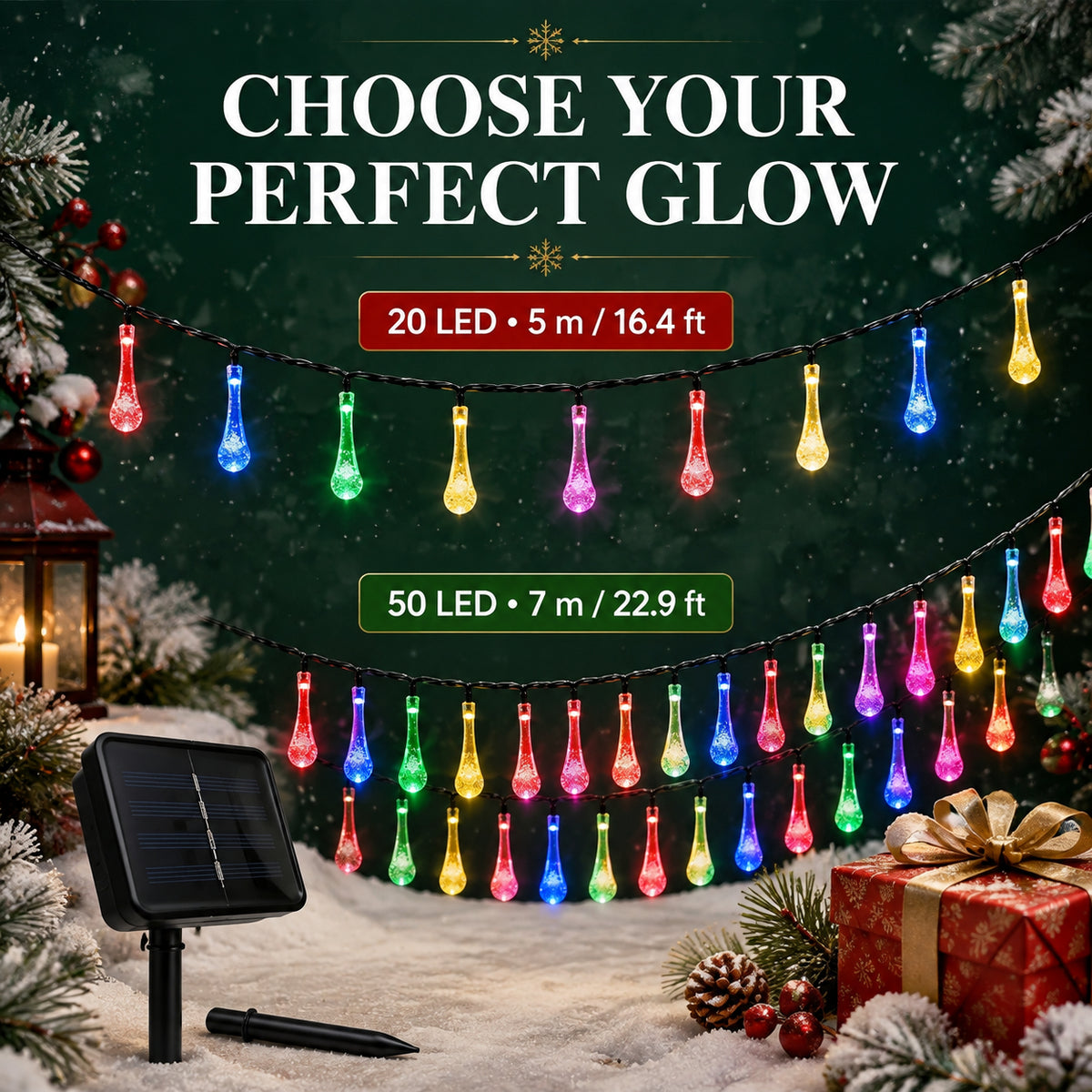 🎄 Transform Your Home Into a Christmas Wonderland! Solar LED Lighted Garland for Porch, Patio & Fence ✨🏡