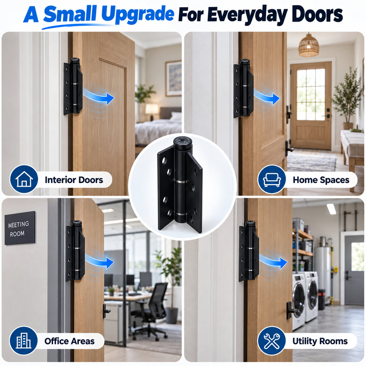 🔥 Must-Have Home Upgrade! Silent Soft-Close Self-Closing Door Hinge 🚪