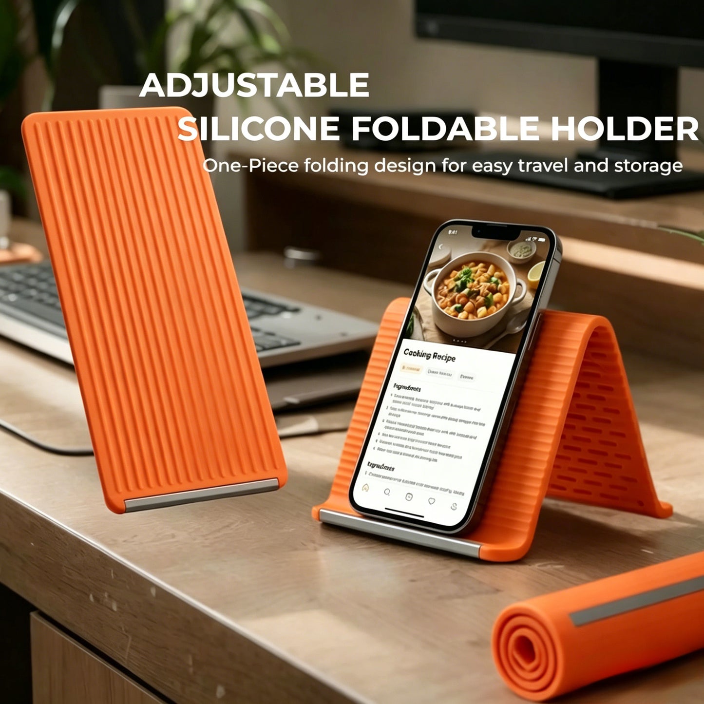 Ultra-Portable Bendable Silicone Phone Holder for Desk, Bed & Travel 📱🎒