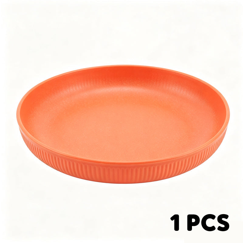 🍽️ Never Worry About Broken Dishes Again! Unbreakable Wheat Straw Dinner Plates 🌾✨