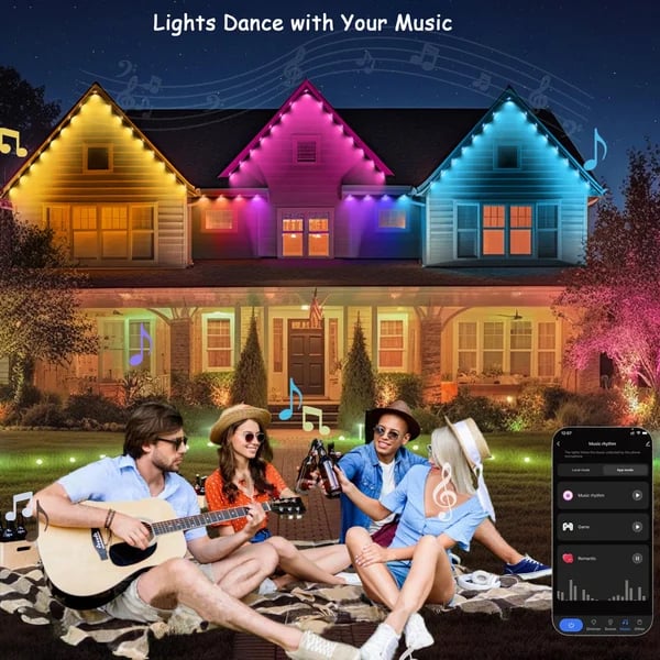 ✨ Permanent Rainbow Outdoor LED Lights – App Controlled & Year-Round Ready 🏡