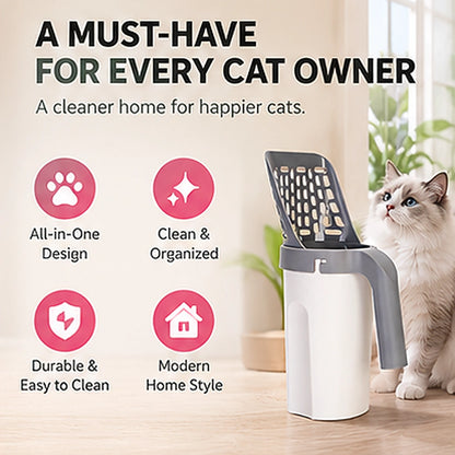 All-in-One Cat Litter Scoop & Waste Bin