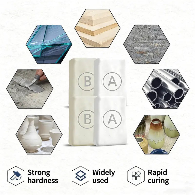 🔩⚡ Steel Reinforced Epoxy Putty, Waterproof Heat Resistant Drillable