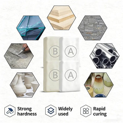 🔩⚡ Steel Reinforced Epoxy Putty, Waterproof Heat Resistant Drillable