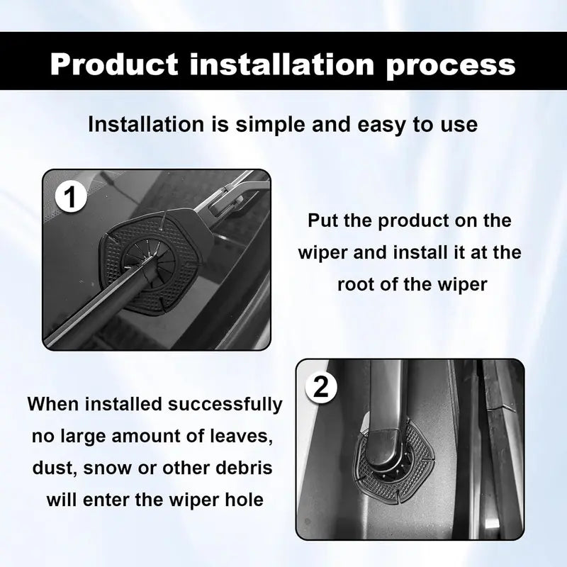 ⚙️6-Piece Car Wiper Arm Hole Protective Cover Set – Exterior Accessory Suitable for Most Sedans, SUVs, and Trucks