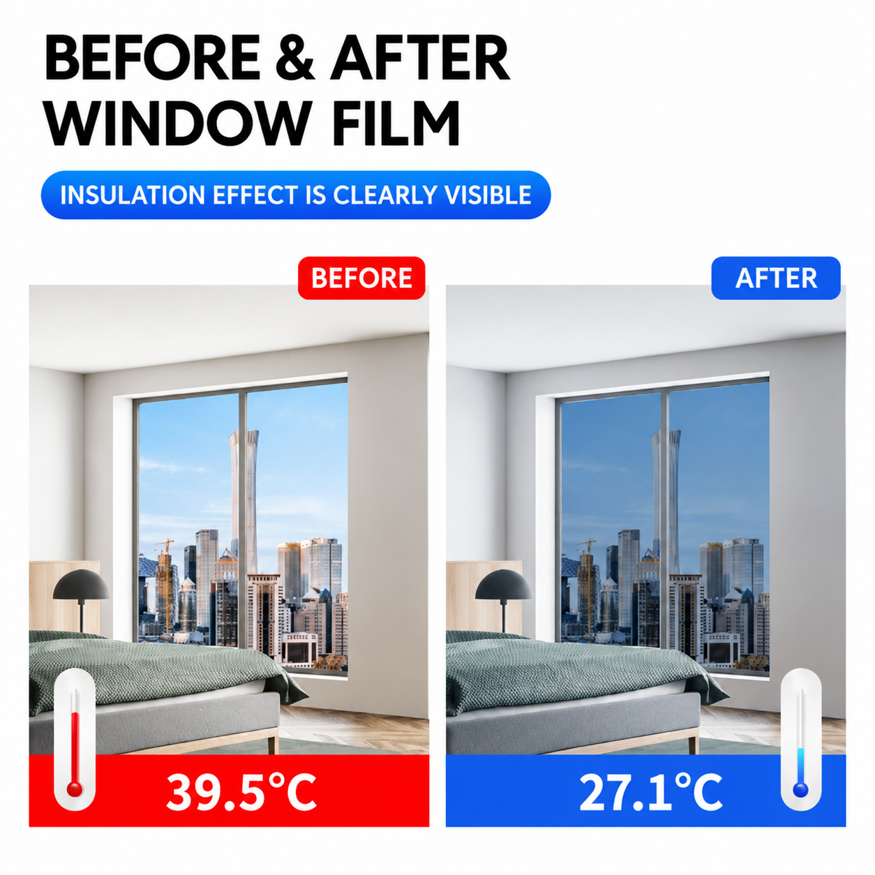 🕶️Electrostatic Adsorption Privacy Window Film
