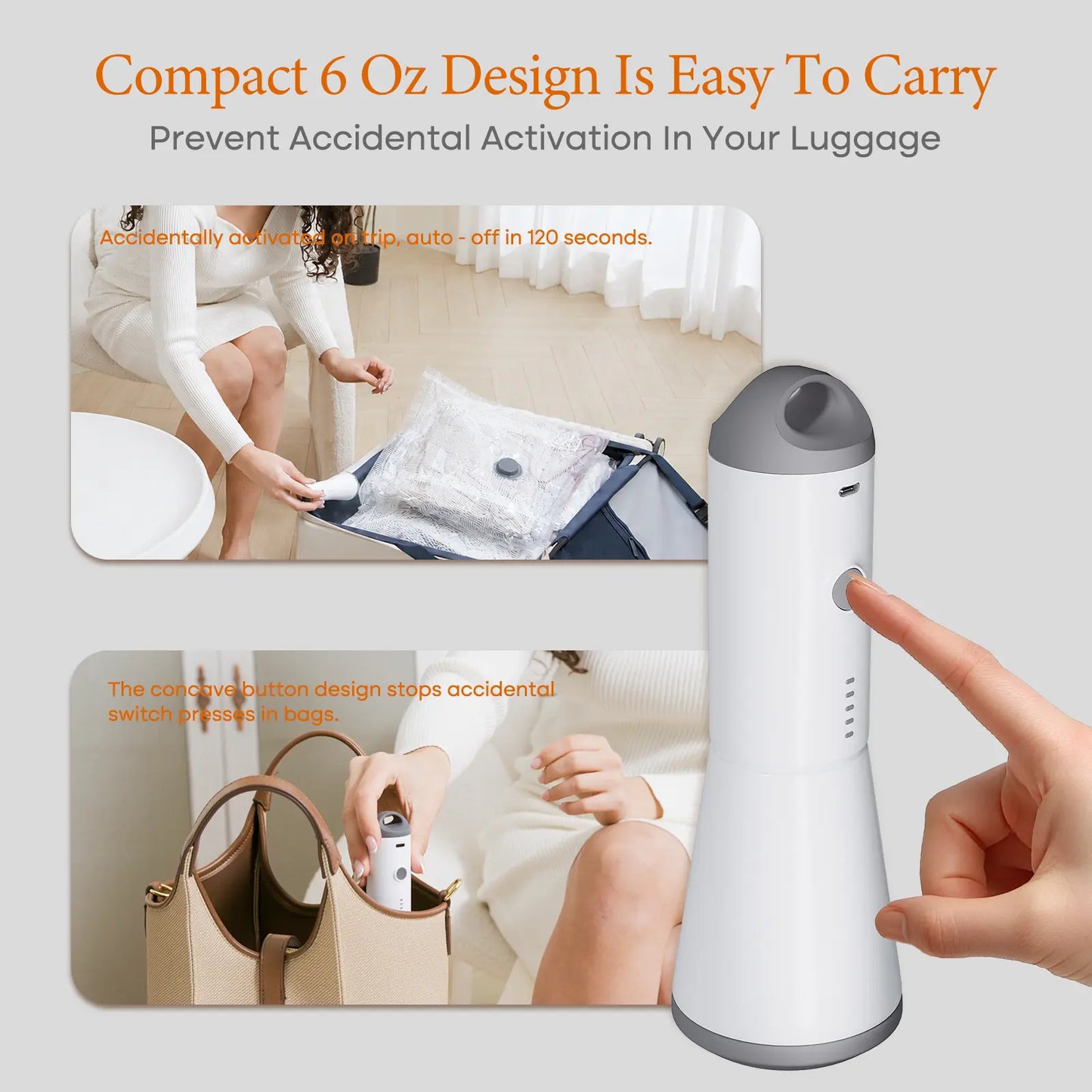 🧳💨 Vacease Cordless Travel Vacuum Bag Set with Rechargeable Air Pump