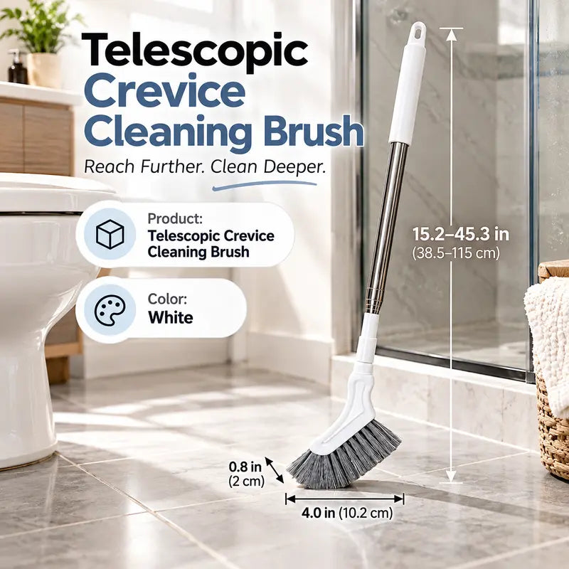 🧹Stainless Steel Extendable Long-Handled Crevice Cleaning Brush – A cleaning tool for bathrooms and hard-to-reach narrow gaps