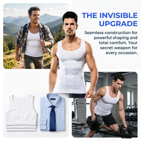 🔥Hot Sale 49% off🌟💪 Men Seamless Compression Tank Top Slim Fit Body