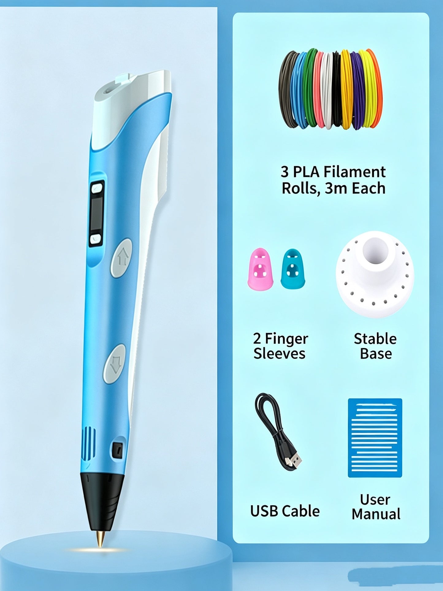 Smart 3D Printing Pen for Kids‑Easy‑Use DIY Drawing Pen