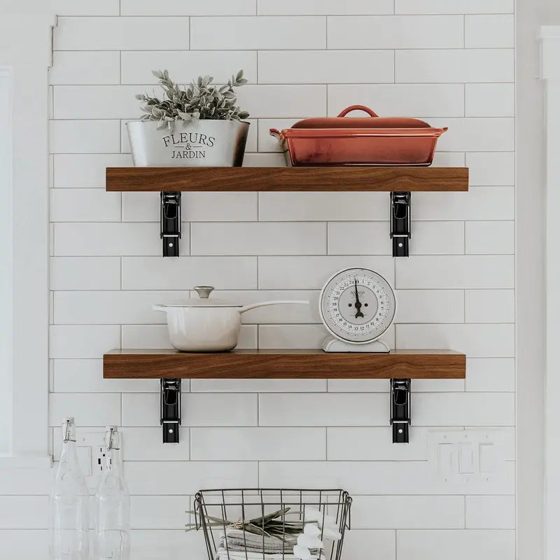 🛠️🪄 2 Pack Heavy Duty Shelf Brackets Collapsible Shelf Brackets