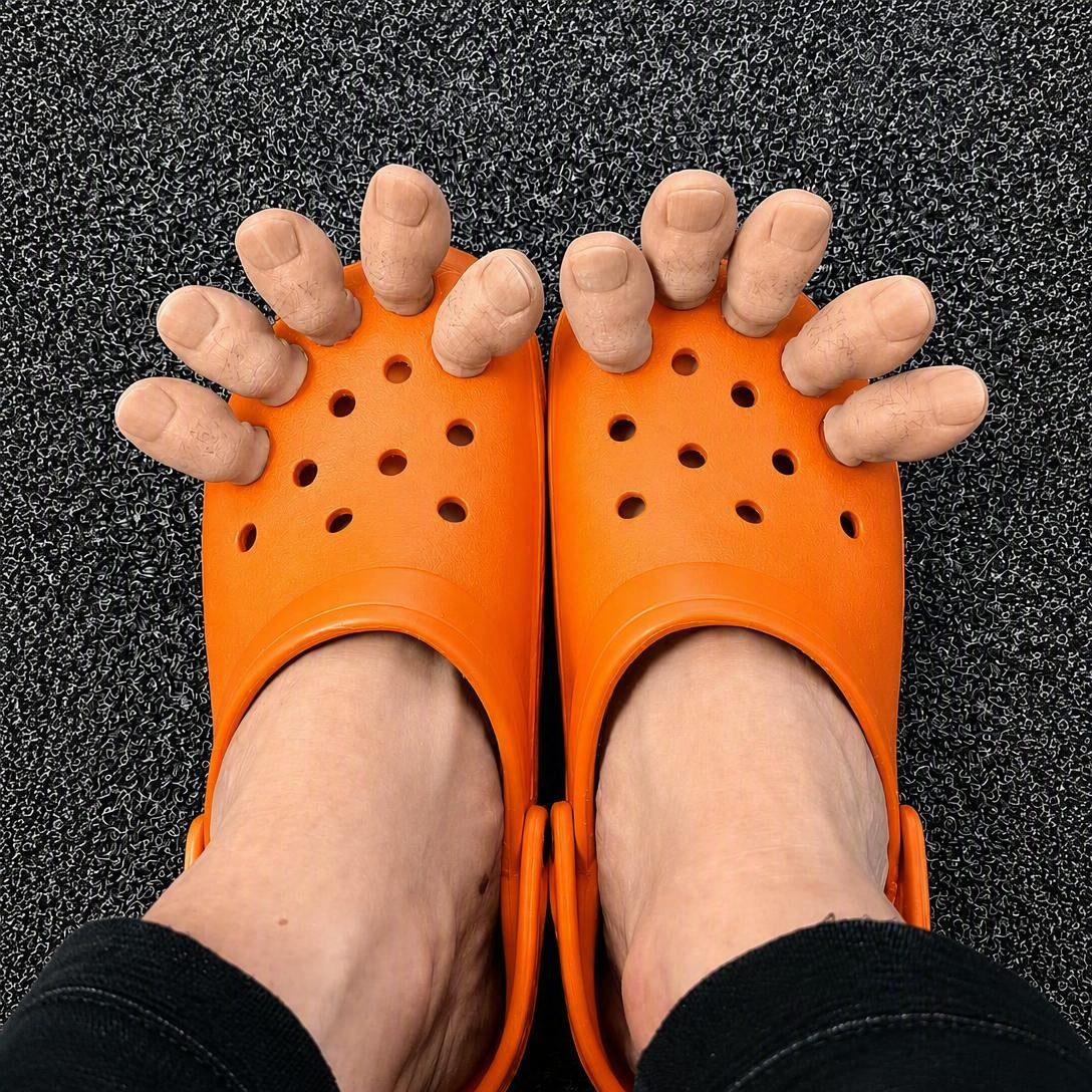 Big Toe Crocodile Curse Funny Clogs