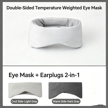 😴 360° Weighted Blackout Sleep Mask – No Tight Strap Just Soft Wraparound Comfort