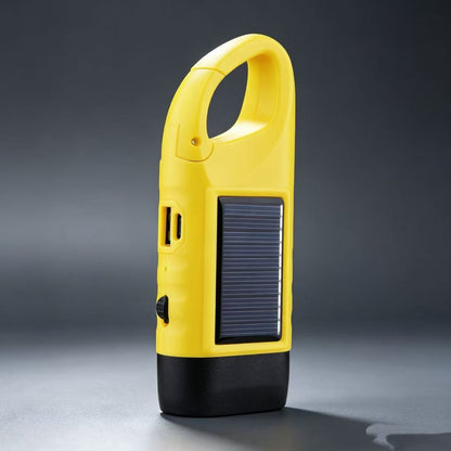 Solar Outdoor Hand-Crank USB-Type Flashlight