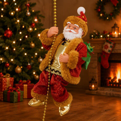 Christmas Gift Climbing Bead Electric Decoration Santa Claus Toy