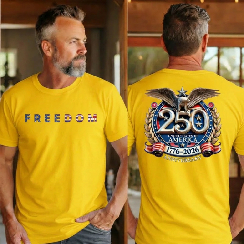 🎁Freedom 250th Anniversary Shirt-Casual summer crew-neck T-shirt