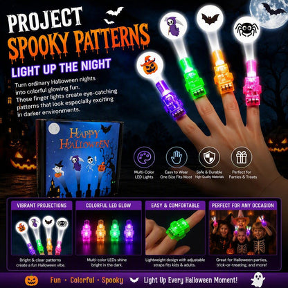 36PCS Halloween And Christmas LED Projection Finger Lights