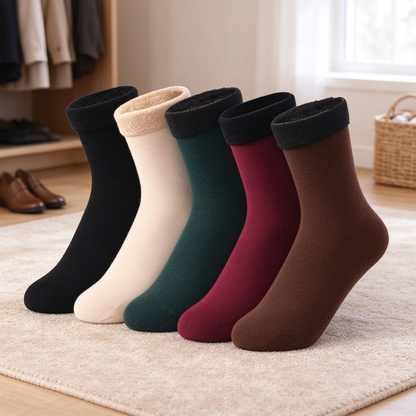 Five-pair thick fleece thermal sock set（5Pcs）