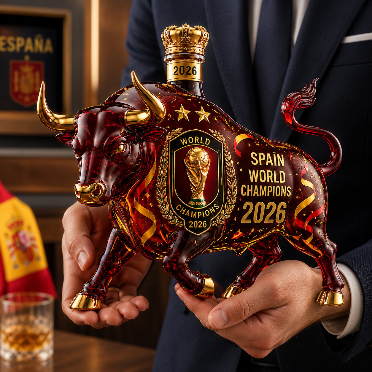 🏆 Exclusive Spain 2026 World Champion Commemorative Bottle