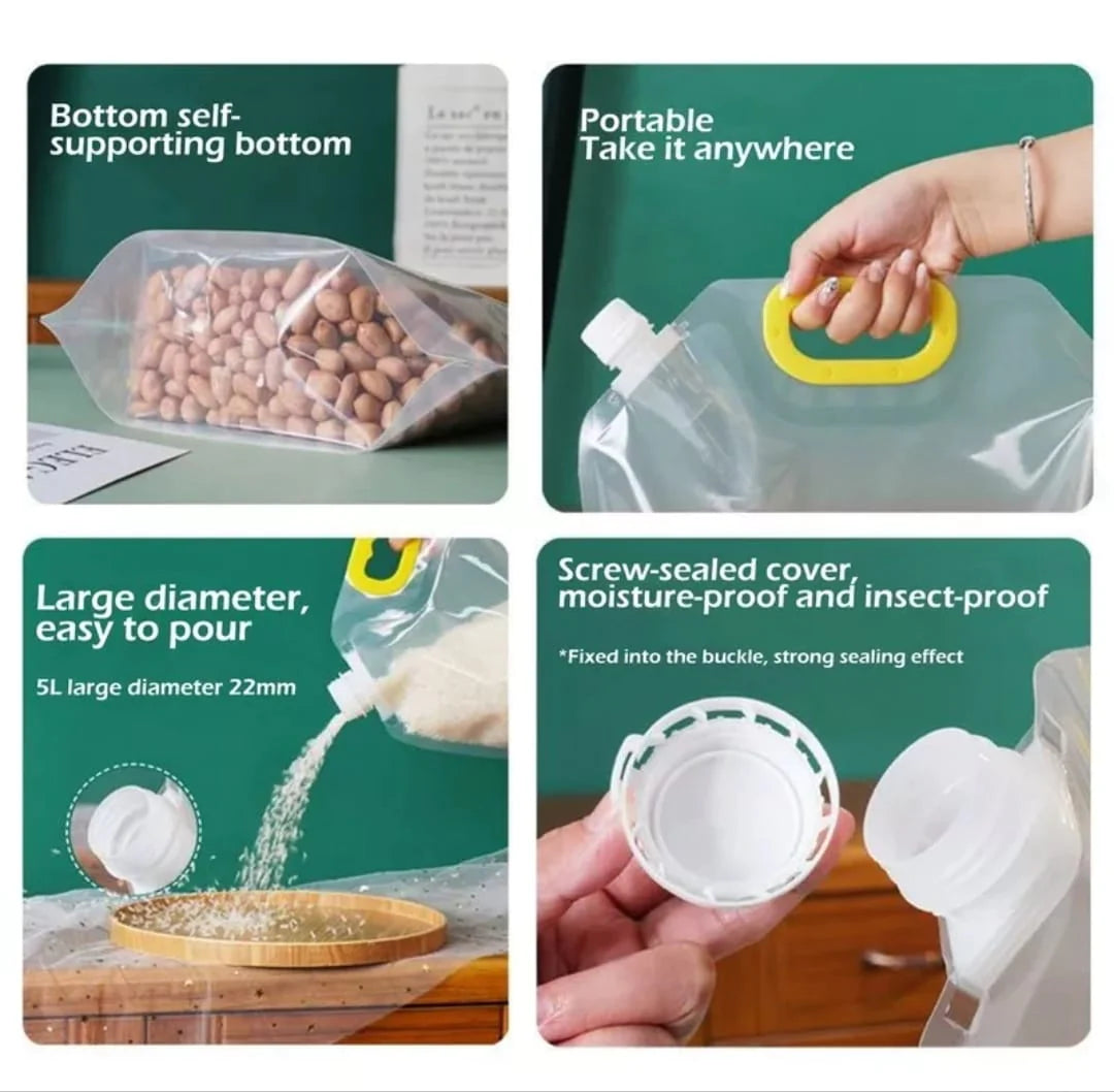 Reusable Stand-Up Food Storage Bags(3pcs)