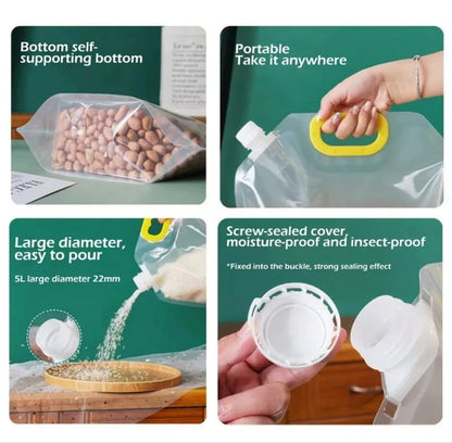 Reusable Stand-Up Food Storage Bags(3pcs)