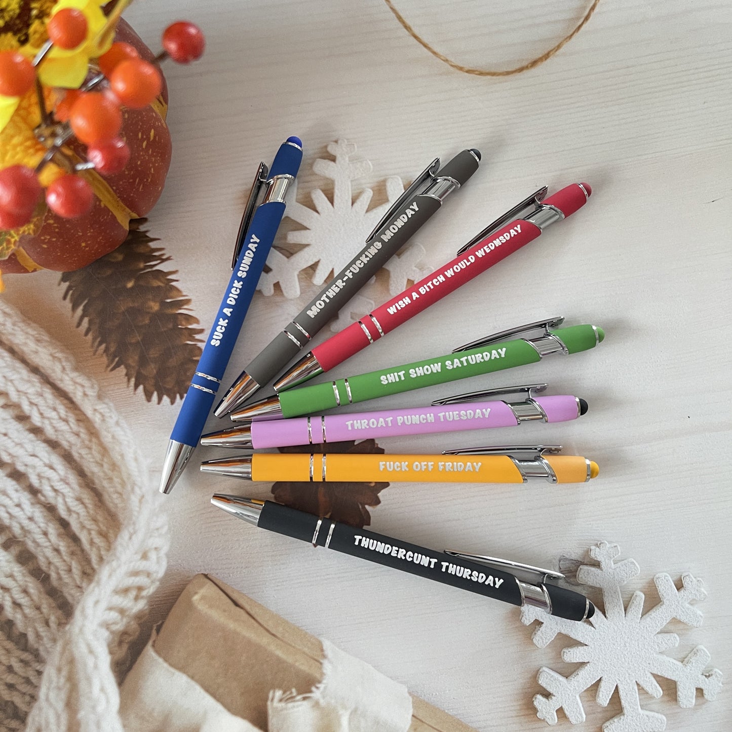 ✍️7 Pcs Funny Adult Gel Pen Set
