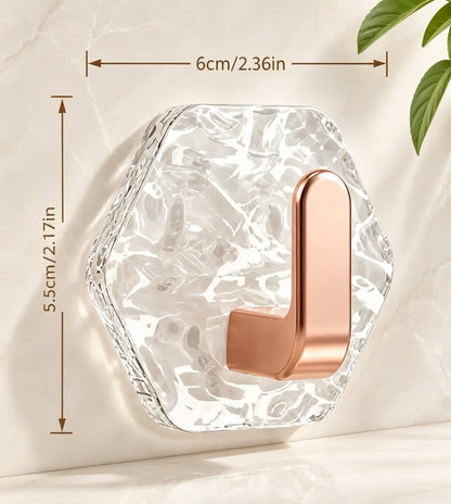 Self-Adhesive Hexagonal Ripple Wall Hooks(10Pcs)