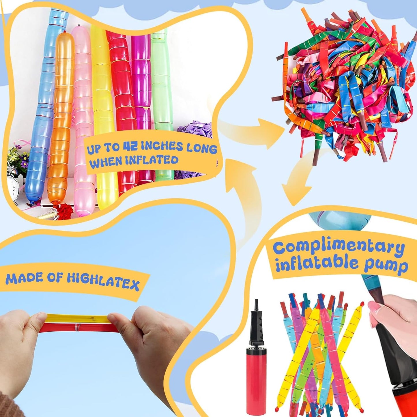 🎈50 sets of rocket balloon kits