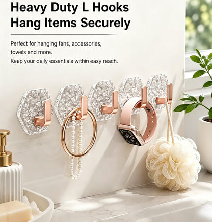 Self-Adhesive Hexagonal Ripple Wall Hooks(10Pcs)