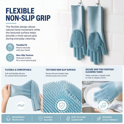 Silicone Kitchen Gloves For Home & Pet Care