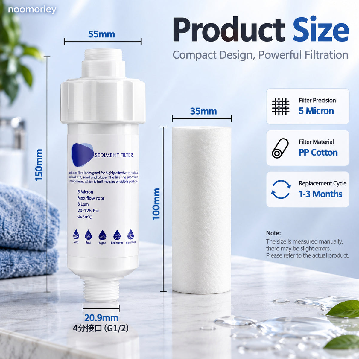 💧 5μm Sediment Water Filter – Cleaner Water, Better Appliance Protection