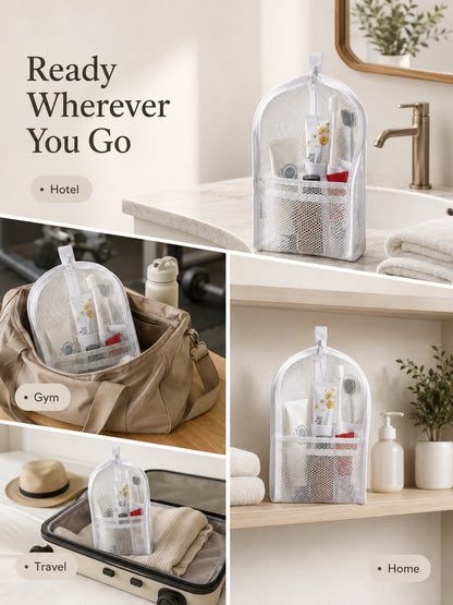 Self-Standing Travel Toiletry Pouch | No Propping, No Digging 🧳