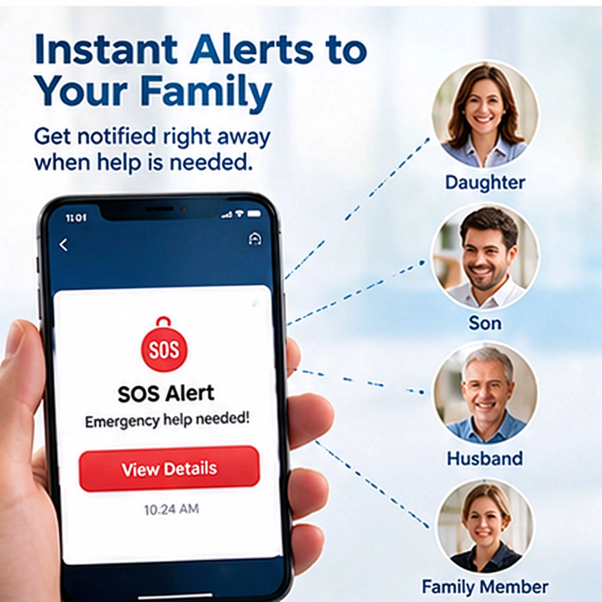 Smart emergency help bracelet for the elderly